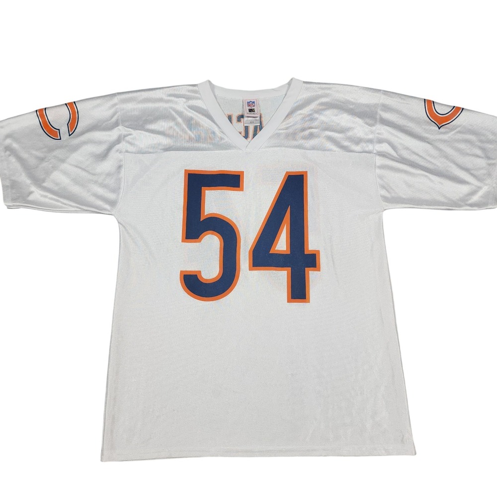 NFL Players Brian Urlacher Chicago Bears Jersey Mens Medium White 54 Football 07